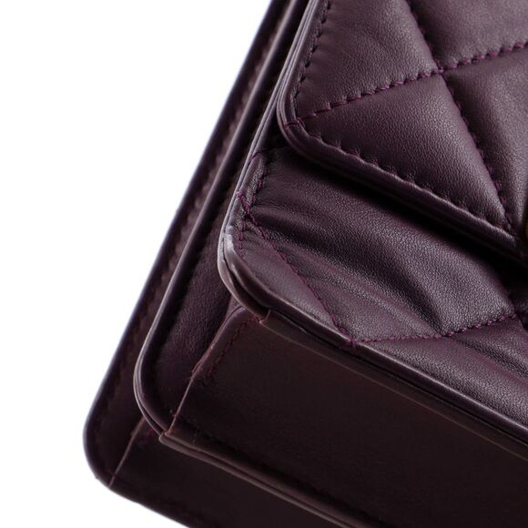 Chanel Resin CC Flap Bag Quilted Calfskin Mini Purple - Picture 7 of 8
